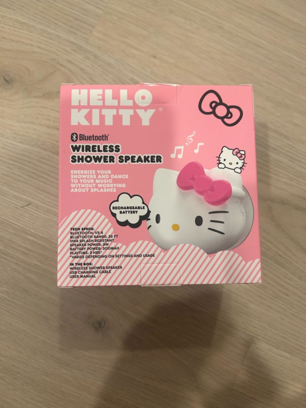 Hello Kitty Pink & White Bluetooth Shower Speaker